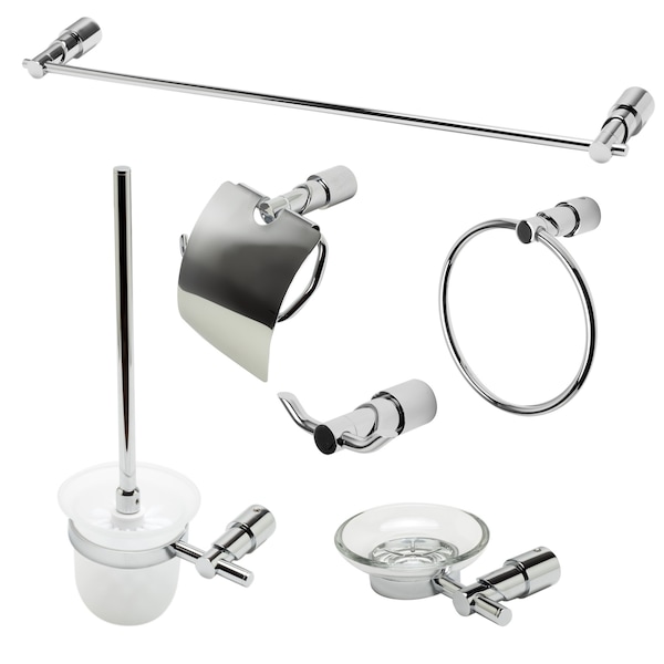 Alfi Brand Polished Chrome 6 Piece Matching Bathroom Accessory Set AB9508-PC - main